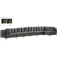 thumbnail image 1 of Meridian Furniture Tremblay Grey Velvet Modular Sectional, 1 of 20
