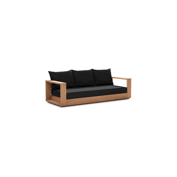 Meridian Furniture Tulum Black Water Resisting Outdoor Sofa