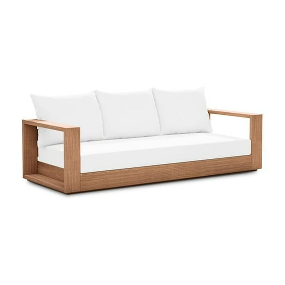 Meridian Furniture Tulum Off White Water Resisting Outdoor Sofa
