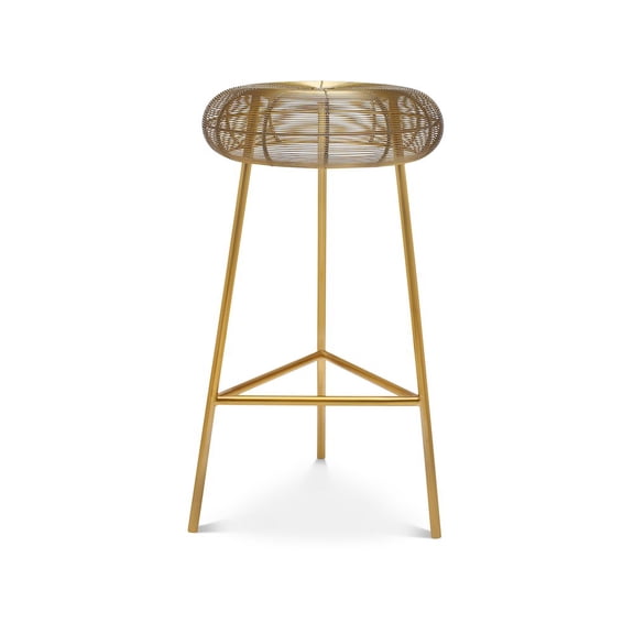 Meridian Furniture Tuscany Gold Metal Counter Stool