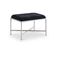 thumbnail image 1 of Meridian Furniture Valley Black Chenille Fabric Bench, 1 of 7