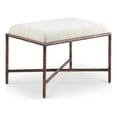 thumbnail image 1 of Meridian Furniture Valley Cream Chenille Fabric Bench, 1 of 8