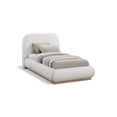 thumbnail image 1 of Meridian Furniture Vaughn Cream Linen Textured Fabric Twin Bed, 1 of 10