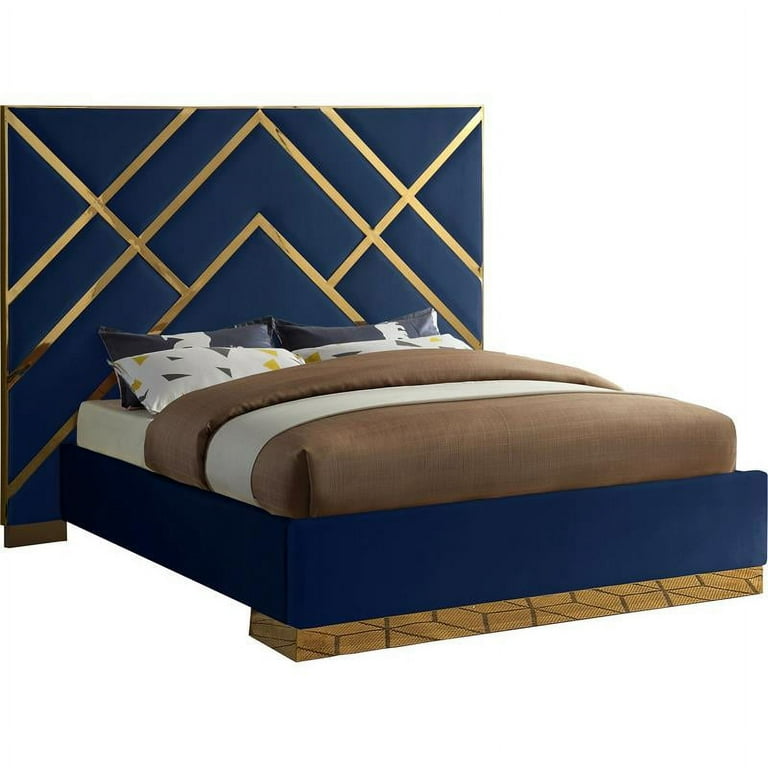 Meridian Furniture Vector Velvet Queen Bed Meridian Furniture Vector Velvet Queen Bed