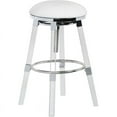 thumbnail image 1 of Meridian Furniture Venus White Faux Leather Adjustable Stool (Set of 2), 1 of 4