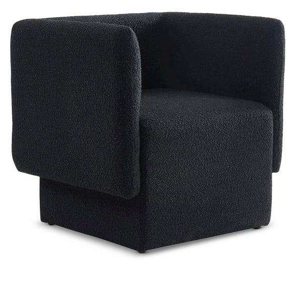Meridian Furniture Vera Black Boucle Fabric Accent Chair