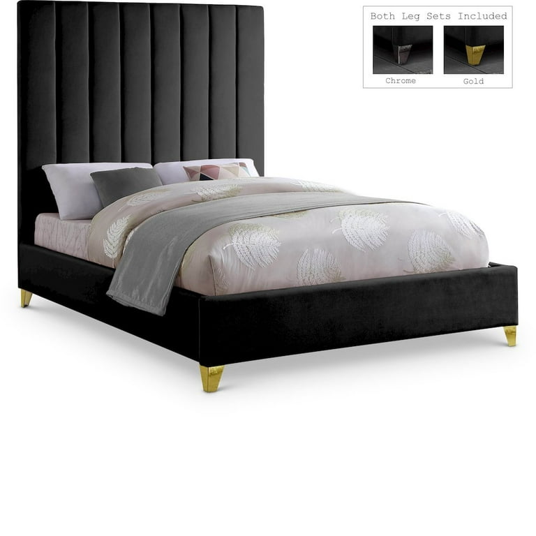 Meridian Furniture Via Velvet Full Bed Meridian Furniture Via Velvet Full Bed