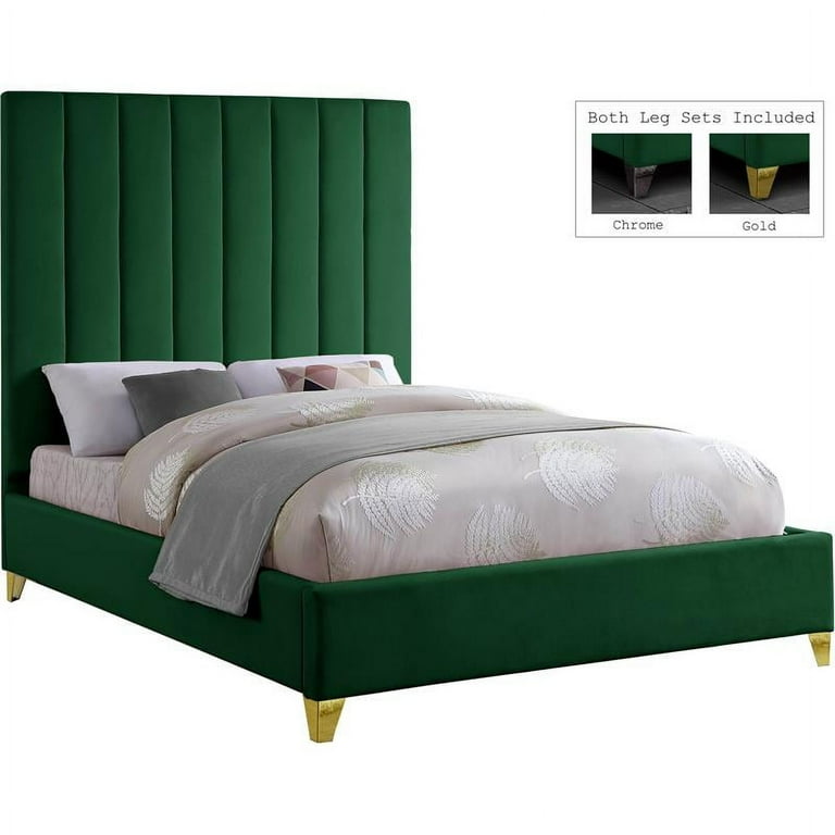 Meridian Furniture Via Velvet Queen Bed Meridian Furniture Via Velvet Queen Bed