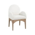 thumbnail image 1 of Meridian Furniture Waldorf Cream Boucle Fabric Dining Arm Chair, 1 of 8