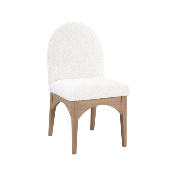 Meridian Furniture Waldorf Cream Boucle Fabric Dining Side Chair