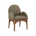 thumbnail image 1 of Meridian Furniture Waldorf Olive Boucle Fabric Dining Arm Chair, 1 of 8