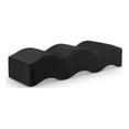 thumbnail image 1 of Meridian Furniture Wave Black Velvet Bench, 1 of 14