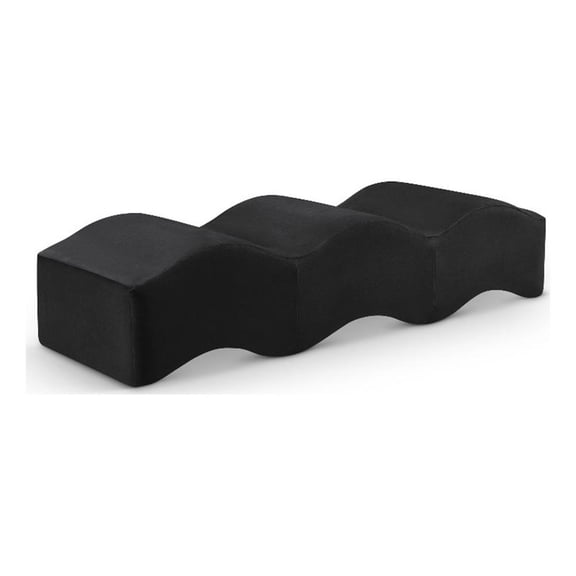 Meridian Furniture Wave Black Velvet Bench