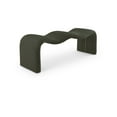 thumbnail image 1 of Meridian Furniture Willow Green Microsuede Corduroy Bench, 1 of 11
