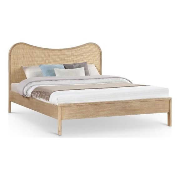 Meridian Furniture Windsor Solid Wood And Natural Cane Full Bed