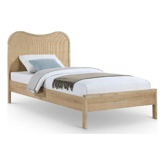Meridian Furniture Windsor Solid Wood And Natural Cane Twin Bed