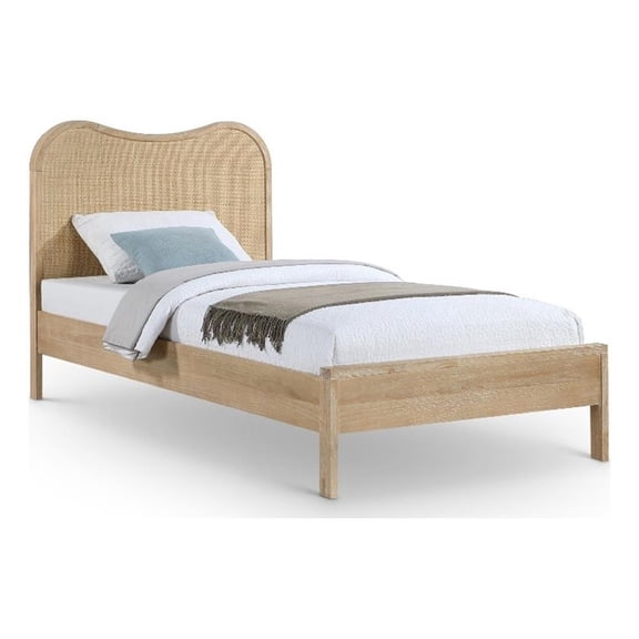 Meridian Furniture Windsor Solid Wood And Natural Cane Twin Bed