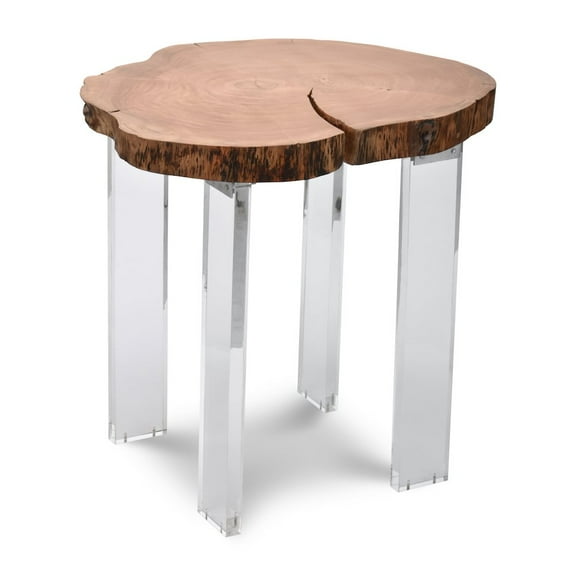 Meridian Furniture Woodland Live Edge Acacia Wood Top End Table