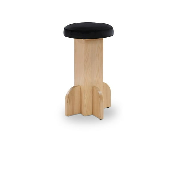 Meridian Furniture Wyatt Black Velvet Stool