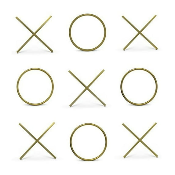 Meridian Furniture XOXO Gold Stainless Steel Contemporary Wall Decor