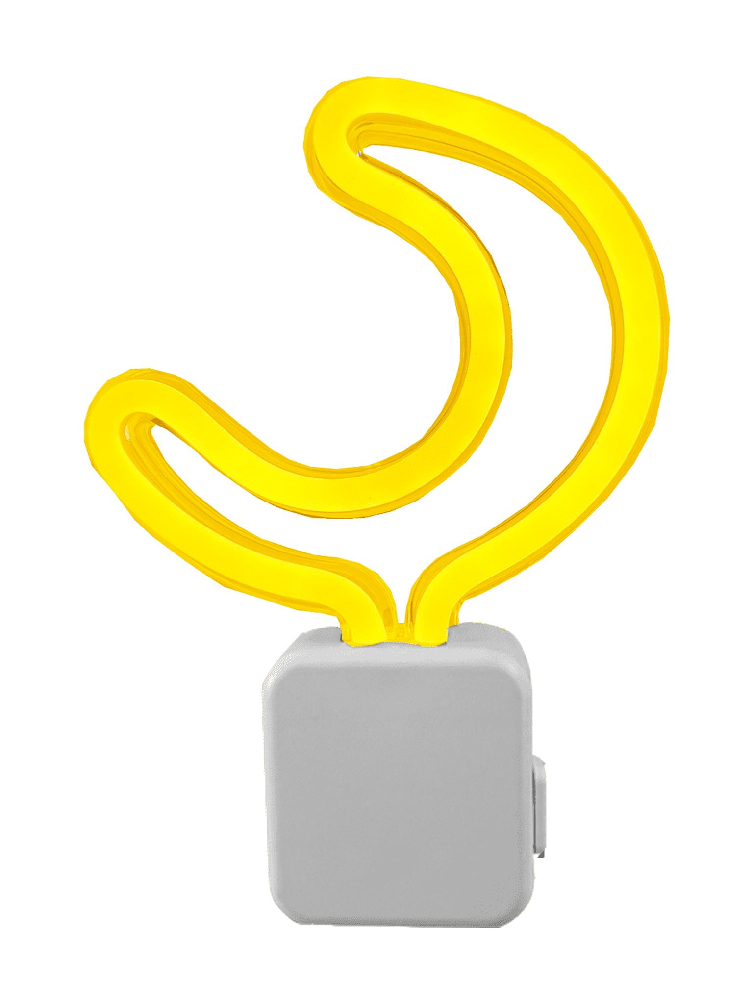 Meridian LED Yellow Neon Moon Night Light, 3 Modes, 5.75in by 3.75in