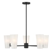 Meridian M100130MBK 5-Light Chandelier in Matte Black