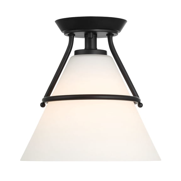 Meridian M60084MBK 10" Wide Semi-Flush Ceiling Fixture - Black