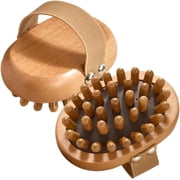 Meridian Massage Brush   2 Pcs Wood Therapy Massage Tool with Ergonomic Handle, Pressure Point Stimulation, Relieve Muscle Tension, Compact 4.3  x 3.1