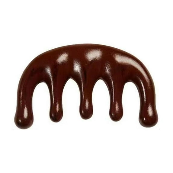 Meridian Massage Comb Five-Tooth Handleless Wooden Comb Acupuncture Point K1D8