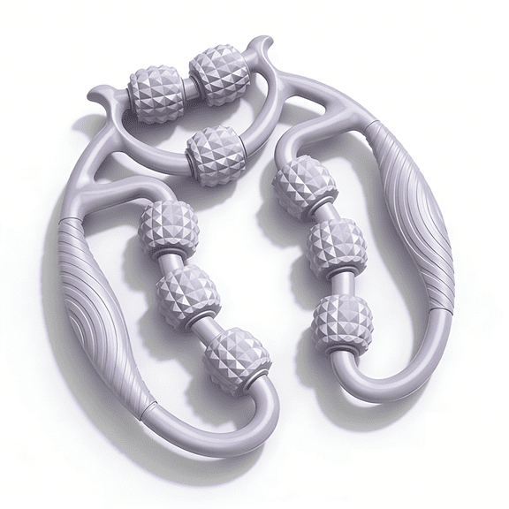 Meridian Massage Roller for Calf & Leg, Multipurpose Muscle Massager Tool for Arms & Legs, Yoga & Sports Recovery Roller for Home Use(RL 9 Rollers Purple 1 PC)