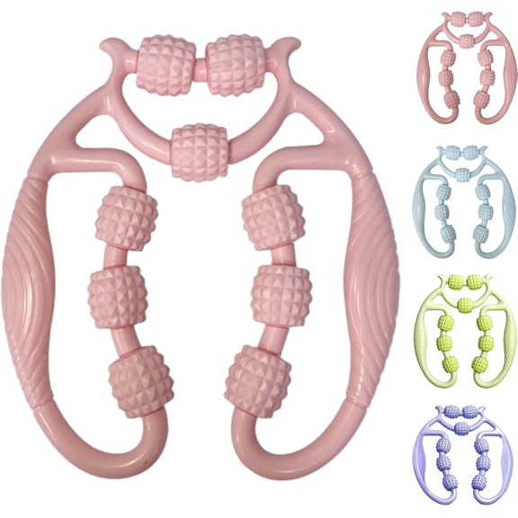 Meridian Massage Roller for Calf, 9 Wheel Massage Roller Ball for Leg Neck Hand Arm, Multipurpose Massage Tools