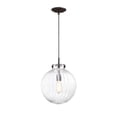 thumbnail image 1 of Meridian Nicole Glass Globe Pendant Light in Oil Rubbed Bronze, 1 of 5