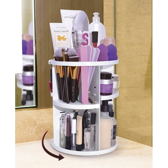 Meridian Point Rotating Adjustable Large Capacity 360 Degree Cosmetic Organizer