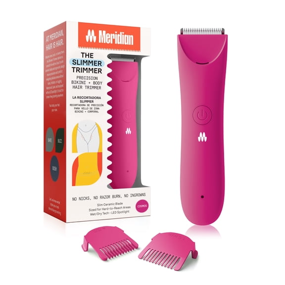 Meridian Slimmer Trimmer Bikini & Body Hair Grooming Shaver, USB Rechargeable Electric Shaver for Women & Men, Cosmos