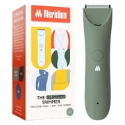 Meridian Slimmer Trimmer Precision Bikini & Pubic Grooming Electric Shaver, Waterproof, for Women & Men, Sage