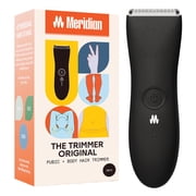 Meridian Trimmer Original Pubic & Body Hair Shaver, USB Rechargeable Bikini & Groin Electric Shaver for Men & Women, Onyx