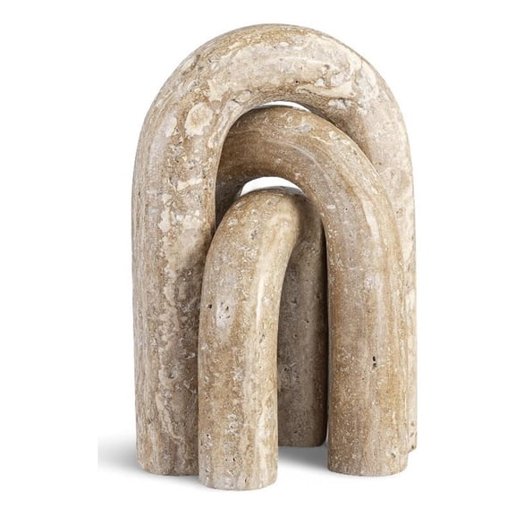 Meridian Furniture Arco Beige Travertine 3pc. Decorative Object