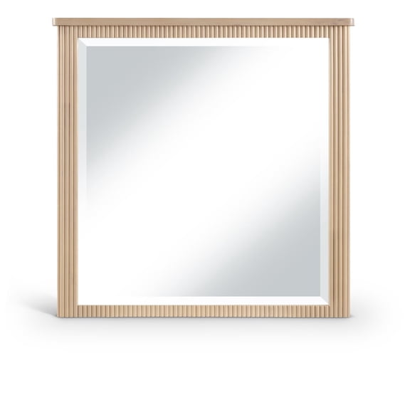 Meridina Furniture Astrid Natural Solid Wood And Oak Veneer Mirror