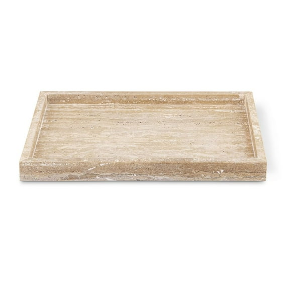 Meridina Furniture Barletta Beige Rectangular Travertine Tray