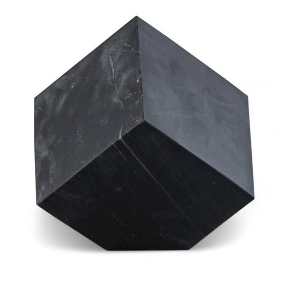 Meridina Furniture Block Black Marble Decorative Cube