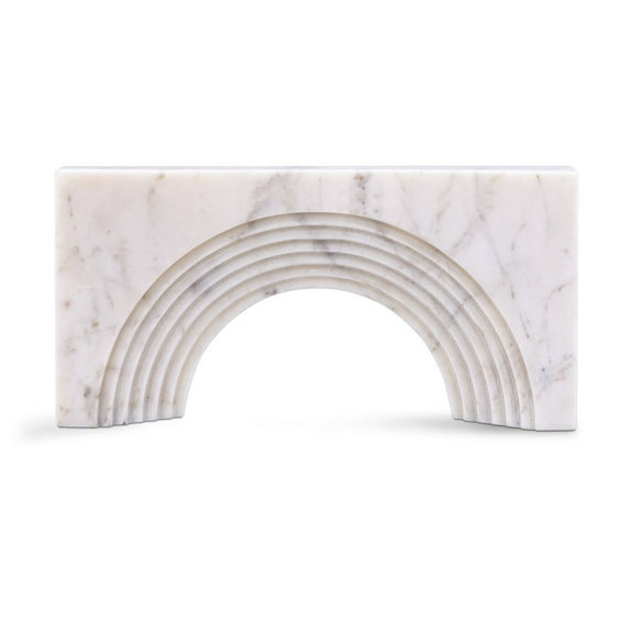 Meridina Furniture Cambre White Marble Decorative Object