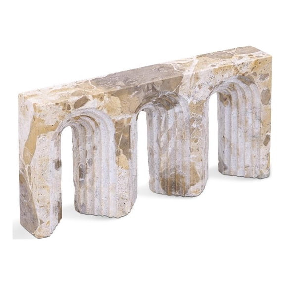 Meridian Furniture Curva Beige Marble Decorative Object