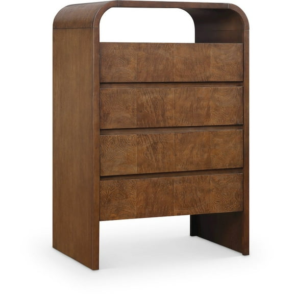 Meridina Furniture Giada Brown Solid Wood And Veneer Chest