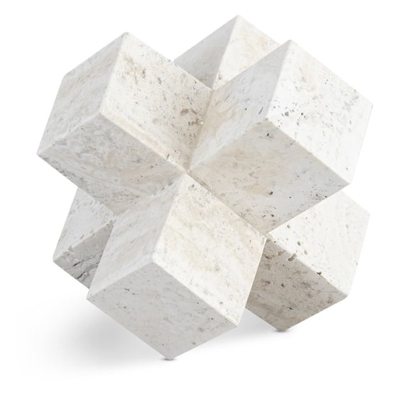 Meridina Furniture Jack Beige Travertine Decorative Jack Object