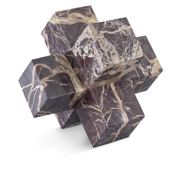 Meridina Furniture Jack Cherry Marble Decorative Jack Object