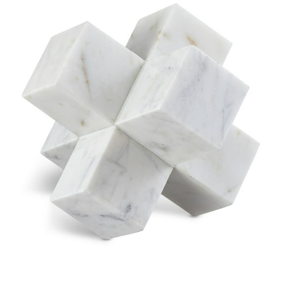 Meridina Furniture Jack White Marble Decorative Jack Object