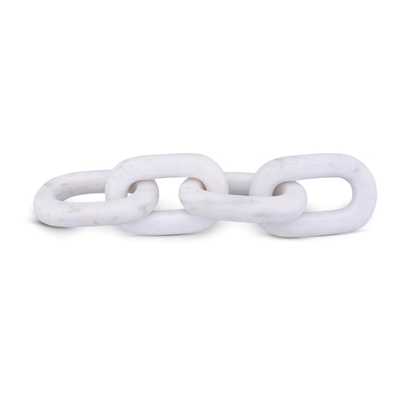 Meridina Furniture Lynx White Marble Decorative Chain Links