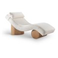 thumbnail image 1 of Meridian Furniture Marcella Cream Fabric Upholstered Chaise Lounge, 1 of 10