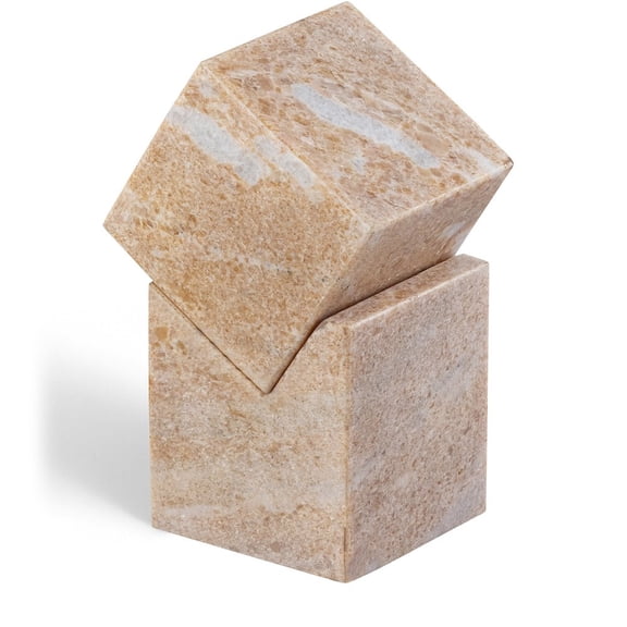 Meridina Furniture Quad Pink Marble Decorative Cube