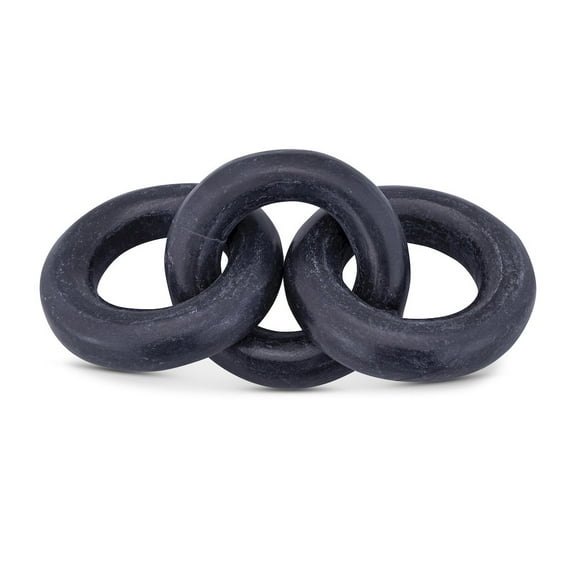 Meridina Furniture Rings Black Marble Decorative Chain Links